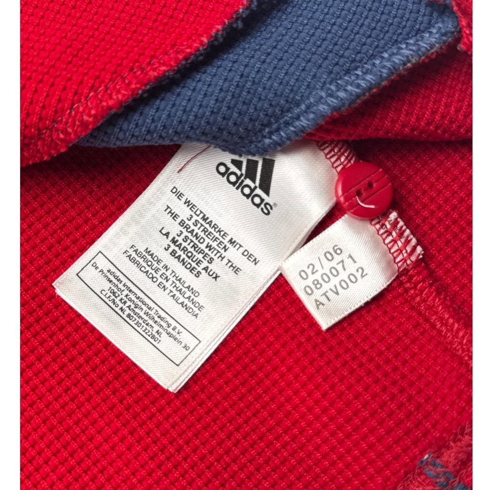 Adidas Mens Spain RFEF Soccer Polo Shirt Red Climalite 2006 ATV002 Size M - Picture 8 of 9